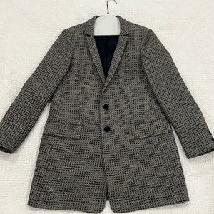 Jigsaw navy and white long blazer